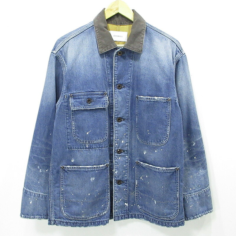 【中古】JOHN BULL | ジョンブル 押しかぶせる櫂 ジーンズ上衣 JM234L03 青色 インディゴ 大きさ：S【三重中央局】