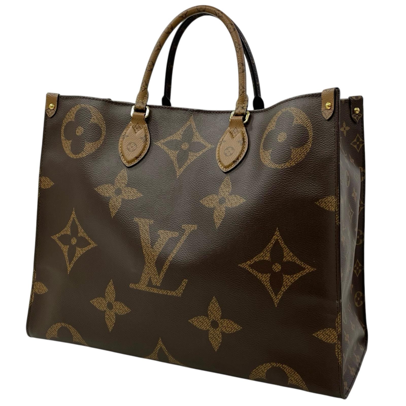 【中古】LOUIS VUITTON | ルイ・ヴィトン オンザゴーGM モノグラム ジャイアント リバース 2way ショルダーバッグ トートバッグ ハンドバッグ M44576 ブラウン【尾張小牧店】