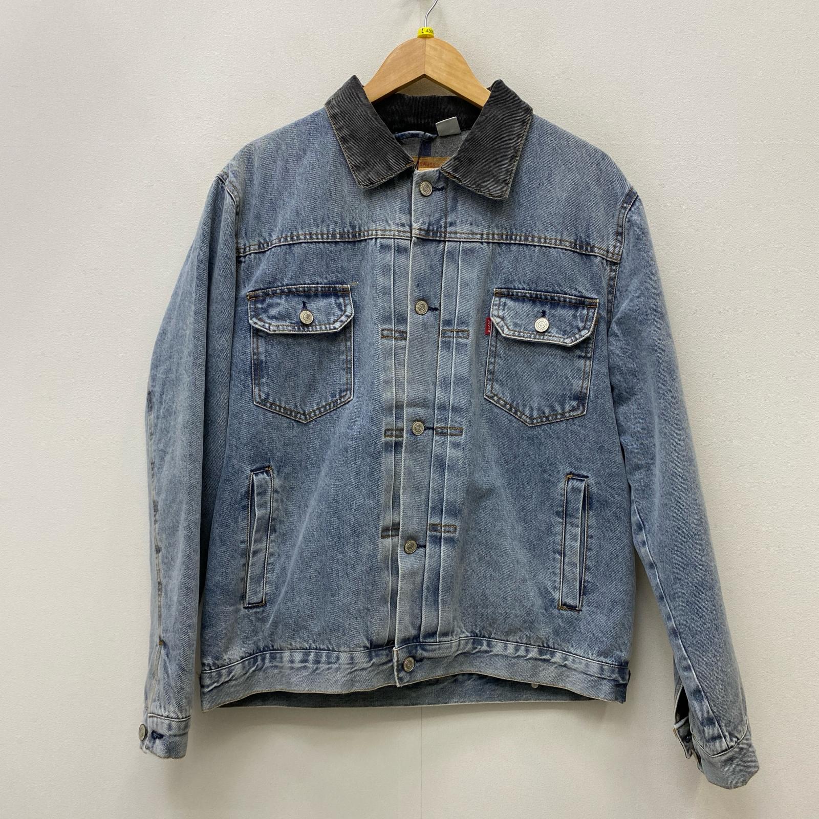 【中古】Levi\u0027s | リーヴァイズジーンズ ×STUSSY EMBOSSED TRUCKER JACKET ジーンズ A5215-0000 インディゴ 大きさ：L【加古川店】