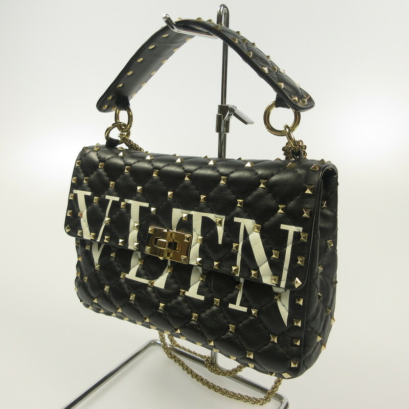 【中古】Valentino | ヴァレンチノ ロックスタッズチェーンショルダーバッグ 余分の物御徒面子【姫路東店】