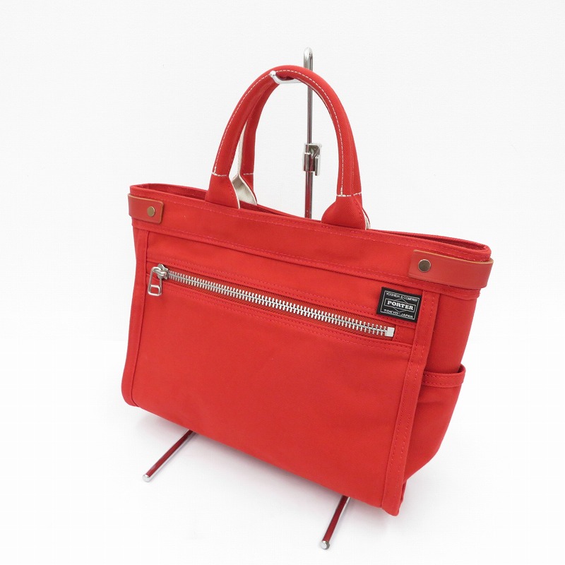 【中古】PORTER | ポーター Naked ハンドバッグ レッド サイズ：S【瀬戸大橋店】