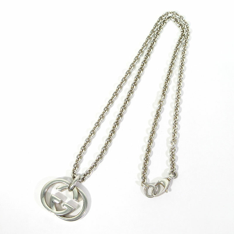 【中古】GUCCI | グッチ 190484 J8400 8106 インターロッキングG しろがね色 ブリット 首飾り 色合い：しろがね色【三重中央局】