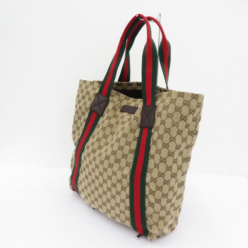 【中古】GUCCI | グッチ GG帆布 シェリー酒伝達ルート トートバッグ 189669･506681 ベージュ【瀬戸大橋店】