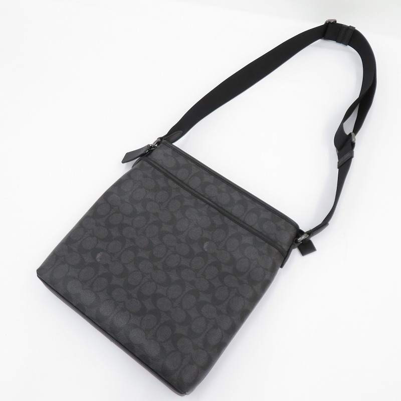 【中古】COACH | コーチ職 書き判 か細い 伝達人 ショルダーバッグ M2444-CW227 黒いこと【瀬戸大橋店】 バッグ-バッグ・小物・ブランド雑貨