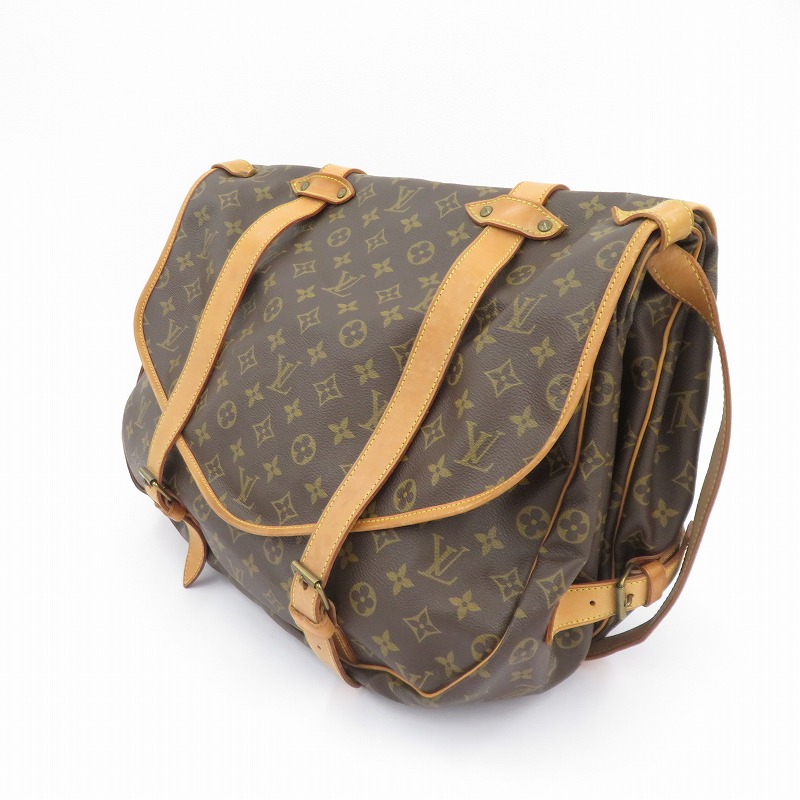【中古】LOUIS VUITTON | ルイ・ヴィトン モノグラム ソミュール 43 ショルダーバッグ M42252 赤銅色【瀬戸大橋店】