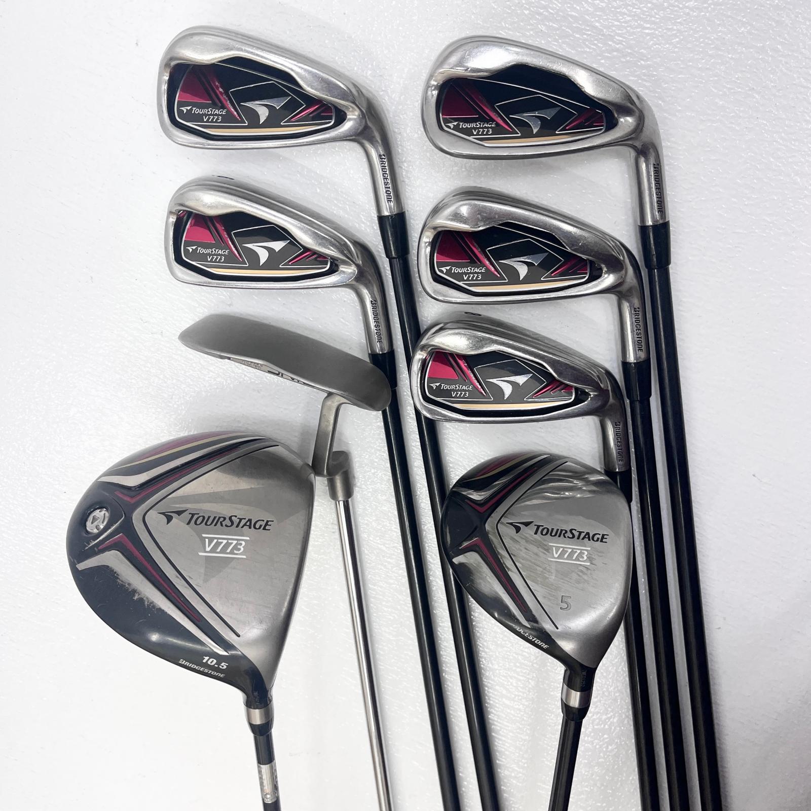 【中古】【ゴルフ設備】 BRIDGESTONE | ブリヂストン TOURSTAGE V773(2018) 7本＋PING パター 野球クラブ8本仕掛ける 1W.5W.6~9.P.Pt 【加古川店】
