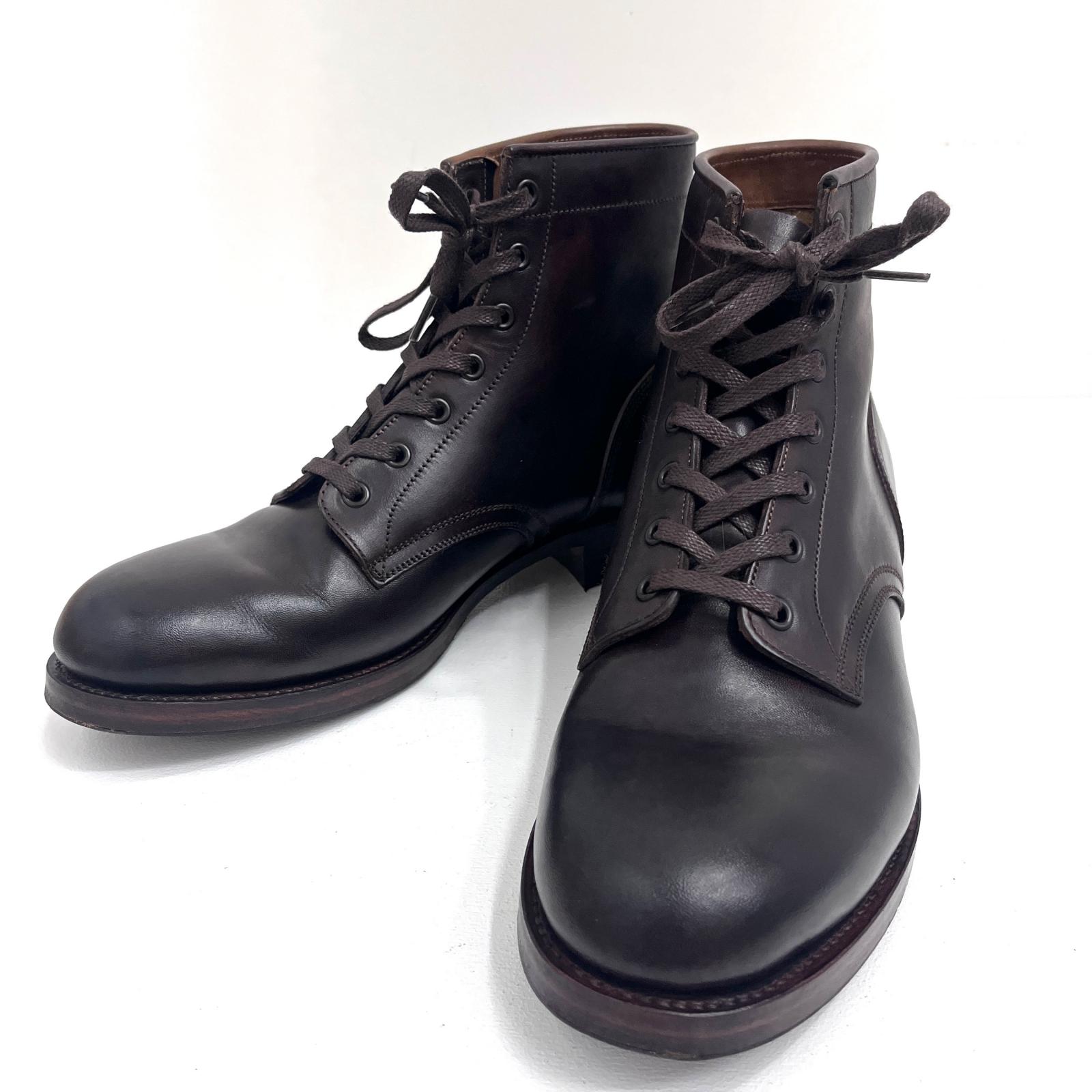 【中古】 italian horsebutt service boots ブーツ ブラウン 28cm【加古川店】|お宝市番館