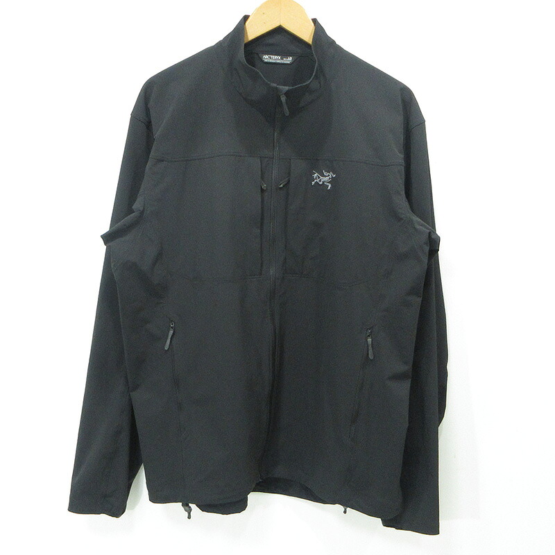 【中古】ARC\u0027TERYX | アークテリクス Gamma Jacket M ガンマジャケット ロゴタイプ刺しゅうナイロン上衣 X000009908 黒いこと 大いさ：L【三重中央局】 コート・ジャケット-メンズファッション