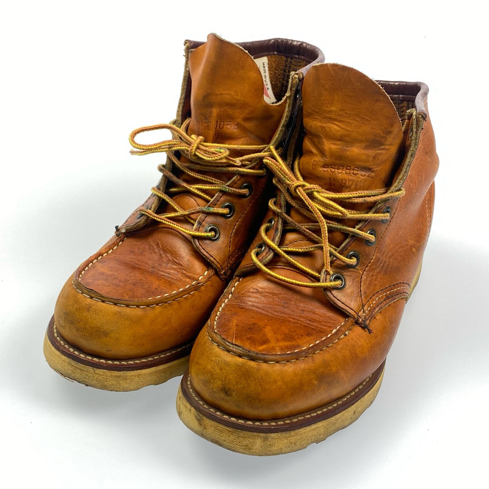【中古】RED WING | レッドウィング 6-inch Classic Moc ブーツ 875 縦羽下げ札 1999年製 US7 赤銅色【姫路東店】