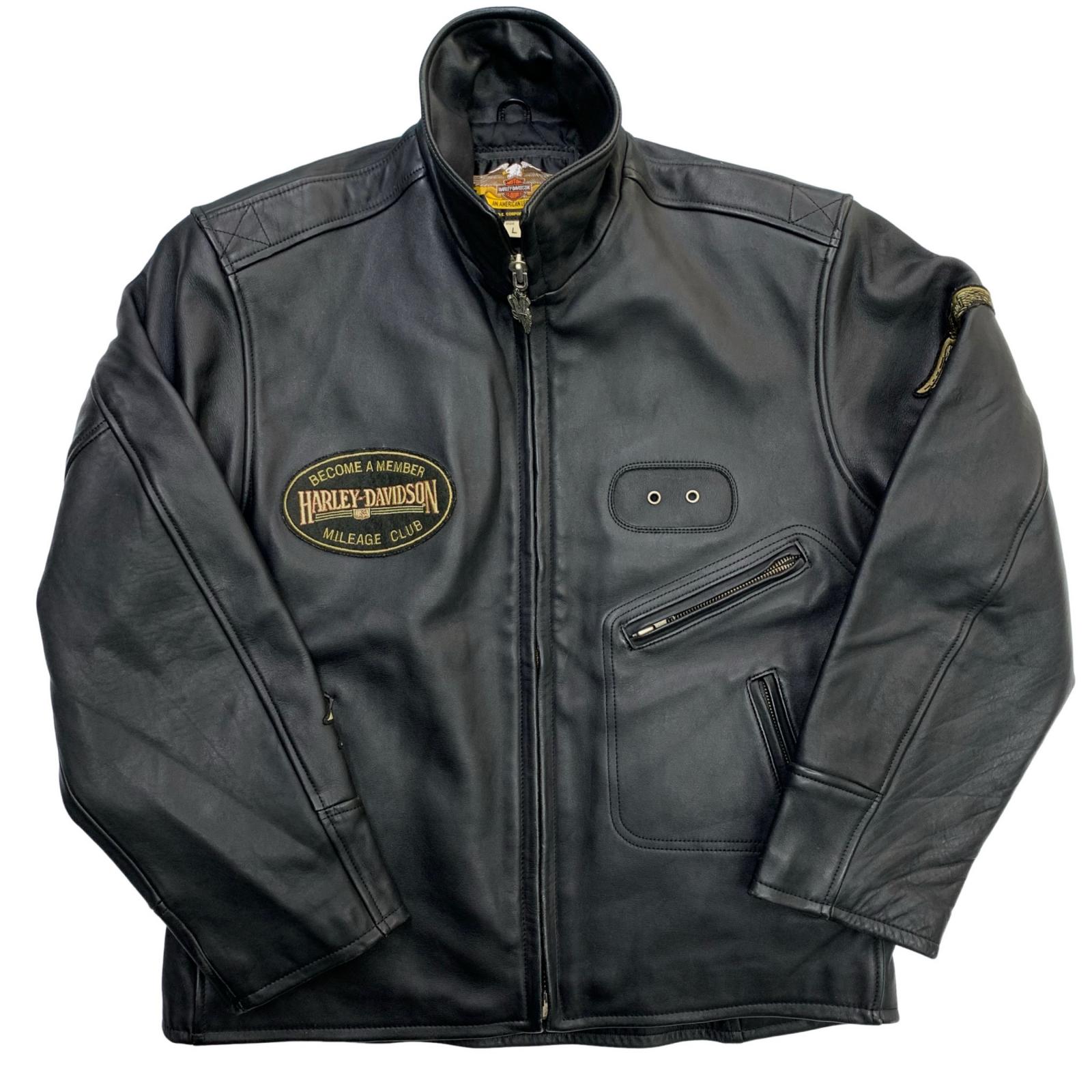【中古】HARLEY-DAVIDSON | ハーレーダビットソン なめし革 黒いこと 大きさ：L【瀬戸大橋店】