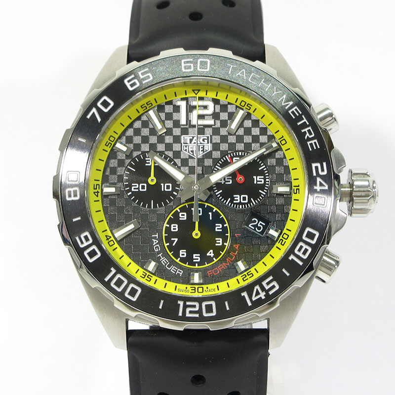 【日付指定不可】【中古】TAG HEUER | タグホイヤー CAZ101AC.FT8024 FORMULA 1 CHRONOGRAPH フォーミュラ1 クロノグラフ 43mm 腕時計 多針アナログ表示 クオーツ ブラック×イエロー×シルバーなど【三重本店】|お宝市番館