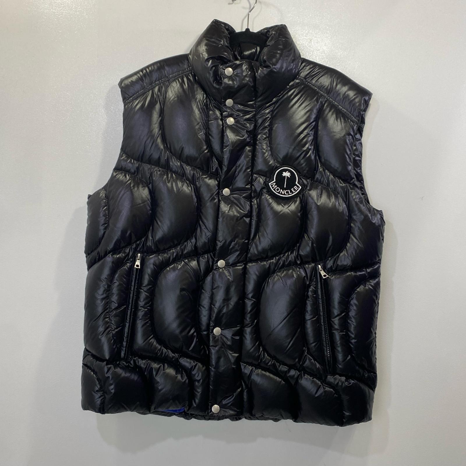 【中古】MONCLER | モンクレール×Palm Angels GWENYTH GIUBBOTTO ダウンベスト J209L1A00016 2024A/W 国内正規品 ブラック サイズ:3【姫路東店】|お宝市番館