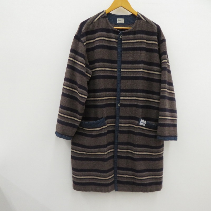 【中古】TENDERLOIN | テンダーロイン ブランケットコート ボーダー柄 その他アウター マルチカラー サイズ:S【瀬戸大橋店】|お宝市番館