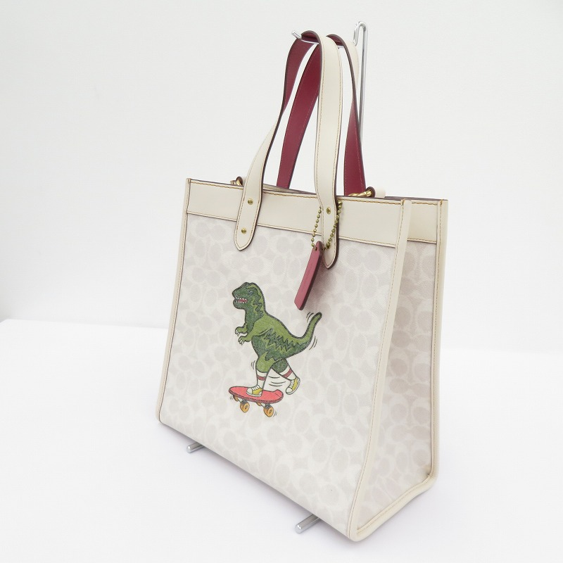 【中古】COACH | コーチ レキシー プレイ フィールドトート トートバッグ C2181-C4804 ベージュ【瀬戸大橋店】|お宝市番館