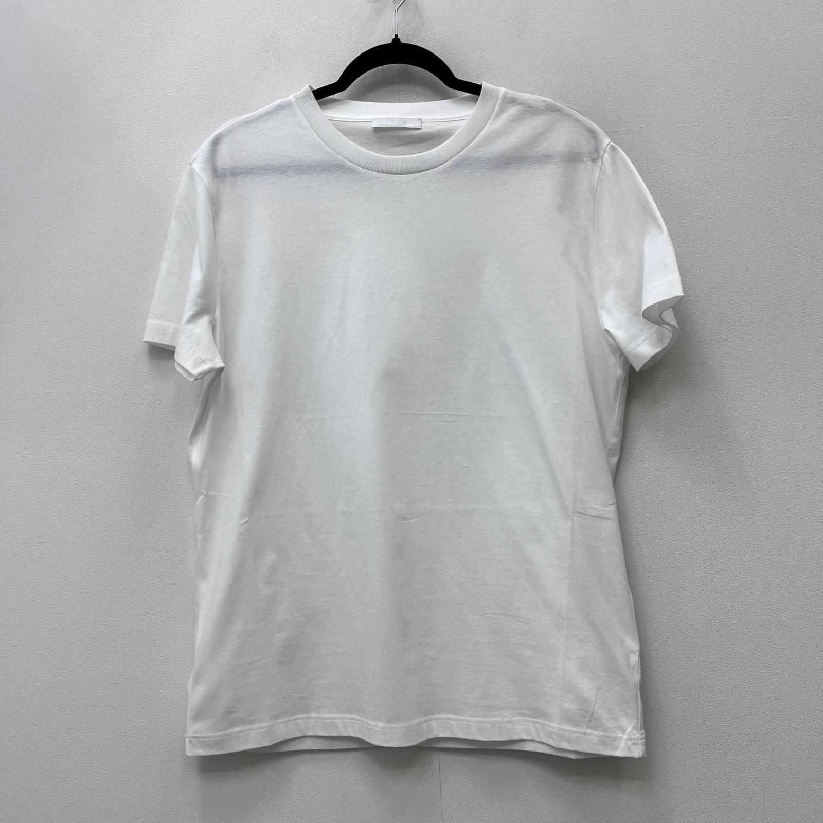 【中古】PRADA | プラダ 半袖Tシャツ DNA829 ホワイト サイズ:L【加古川店】|お宝市番館
