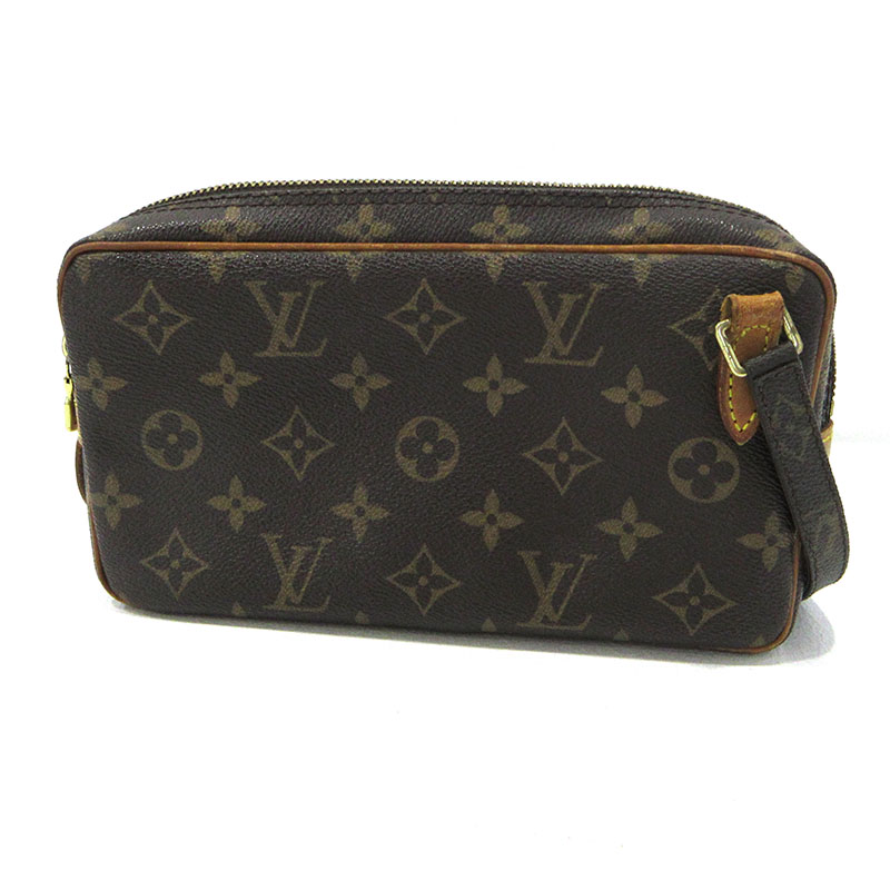 【中古】LOUIS VUITTON | ルイ・ヴィトン モノグラム ポシェット・マルリーバンドリエール ショルダーバッグ M51828 赤銅色【三重中央局】