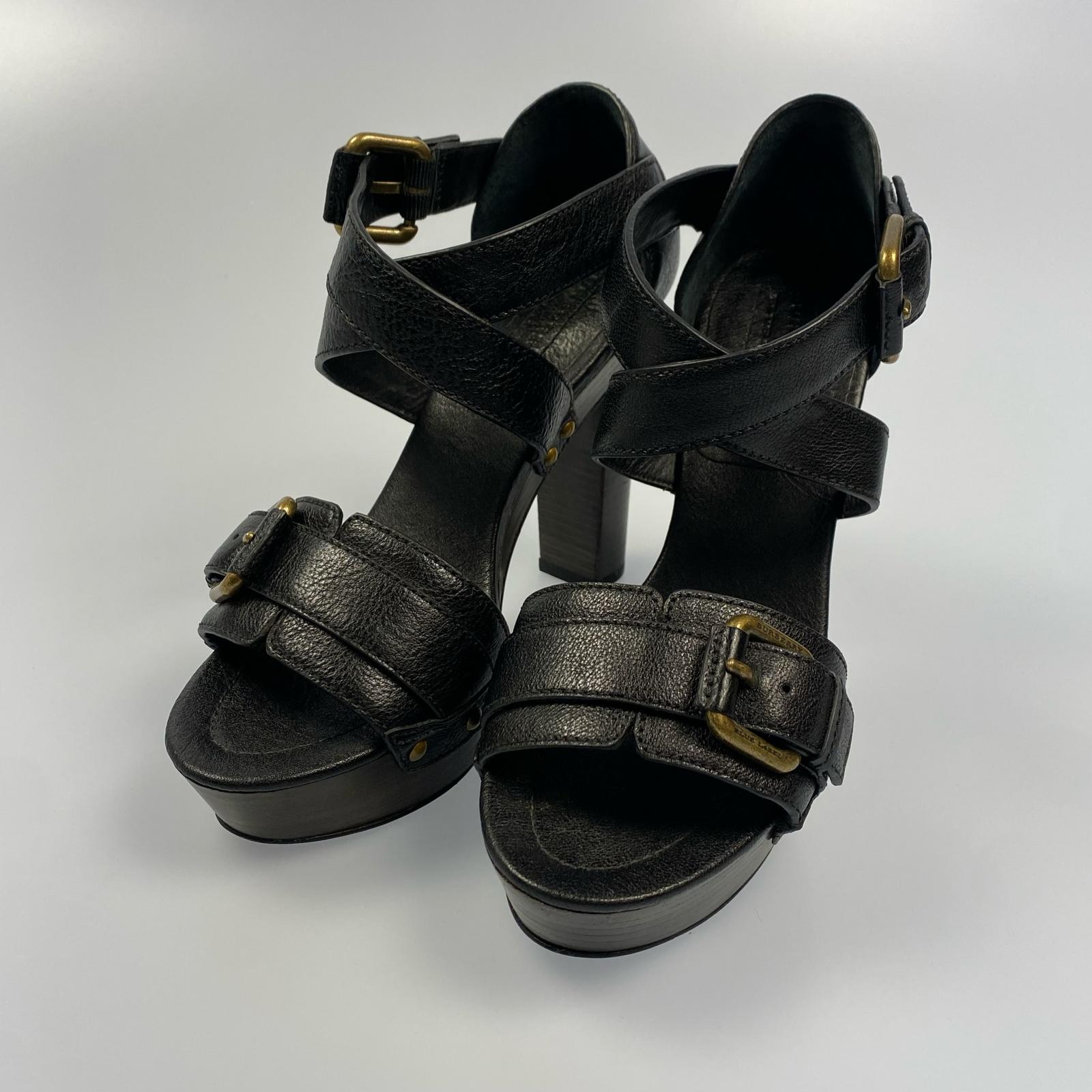 【中古】BURBERRY BLUE LABEL | バーバリーブルーレーベル サンダル E2402-308 サイズ:5 ブラック【姫路東店】｜お宝市番館