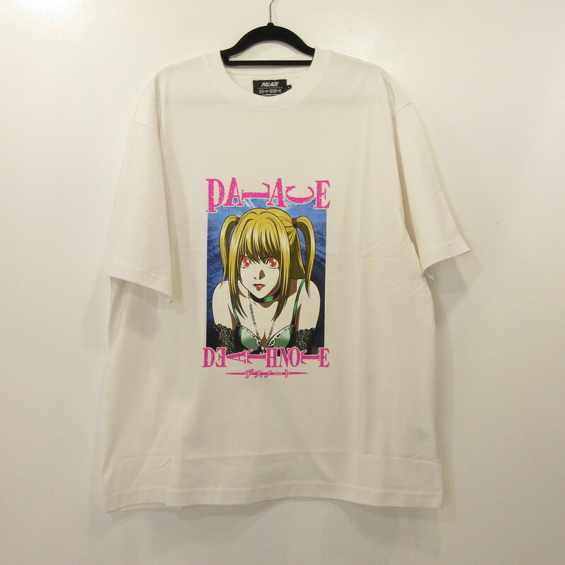 【中古】PALACE SKATEBOARDS | 九重の天滑るゲーム盤 DEATH NOTE T-SHIRT 半袖Ｔシャツ P28TS129 ×DEATH NOTE 白いこと 大きさ：L【姫路東店】