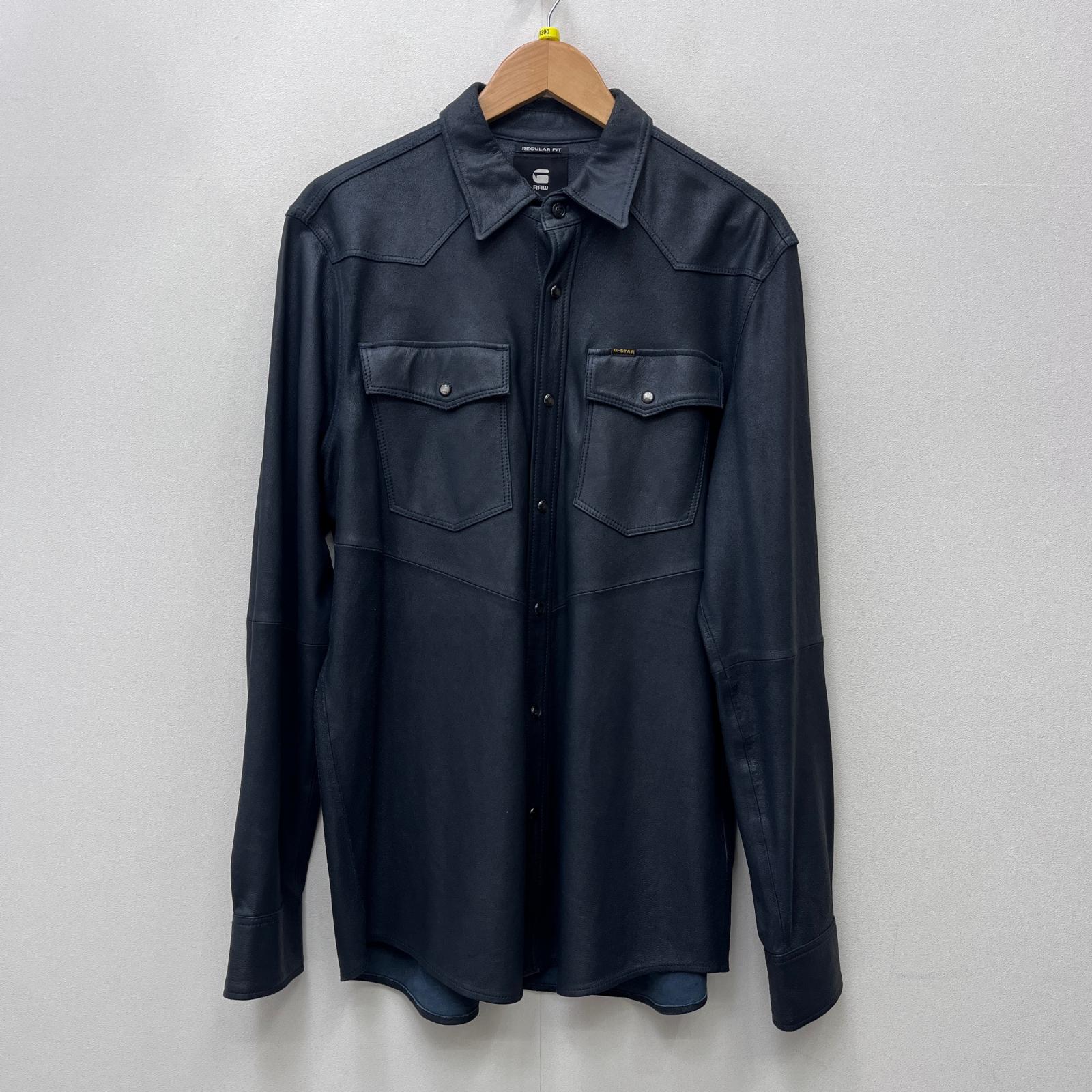【中古】G-STAR | ジースター 3301 Regular Overshirt Jacket 長袖プルオーバー D18163-C638-4213 ダークネイビー 大きさ：L【加古川店】