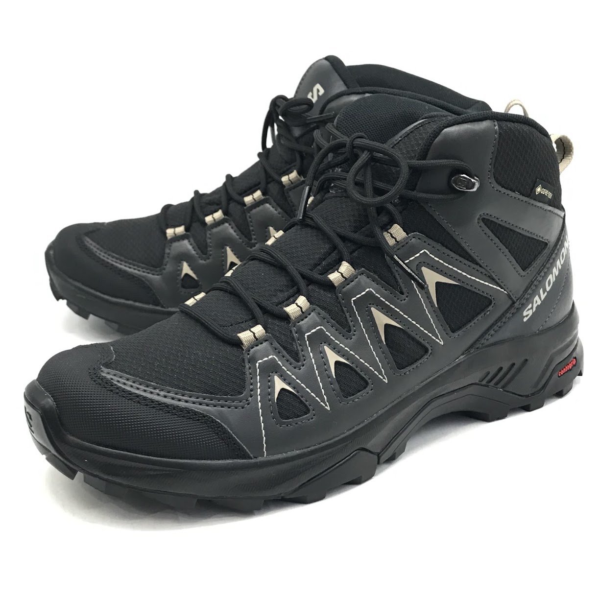 【中古】SALOMON | サロモン X BRAZE MID GORE-TEX トレッキングシューズ 余分の物靴 471748 黒いこと 26.5糎【倉吉店】