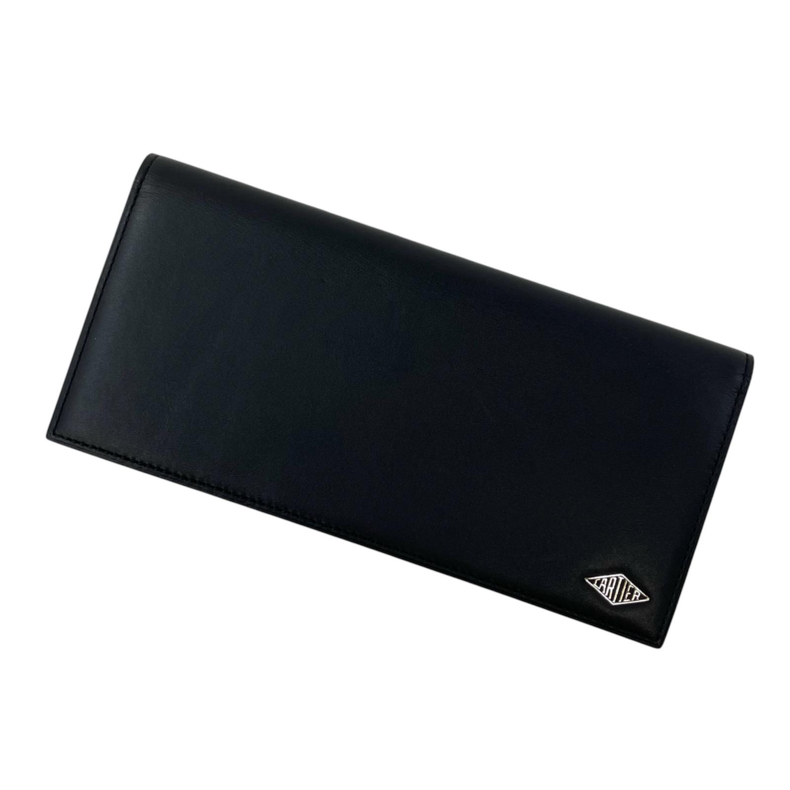 【中古】CARTIER | カルティエ ロザンジュ 二つ折り札入れ 長財布 ブラック&times;ボルドー【尾張小牧店】｜お宝市番館