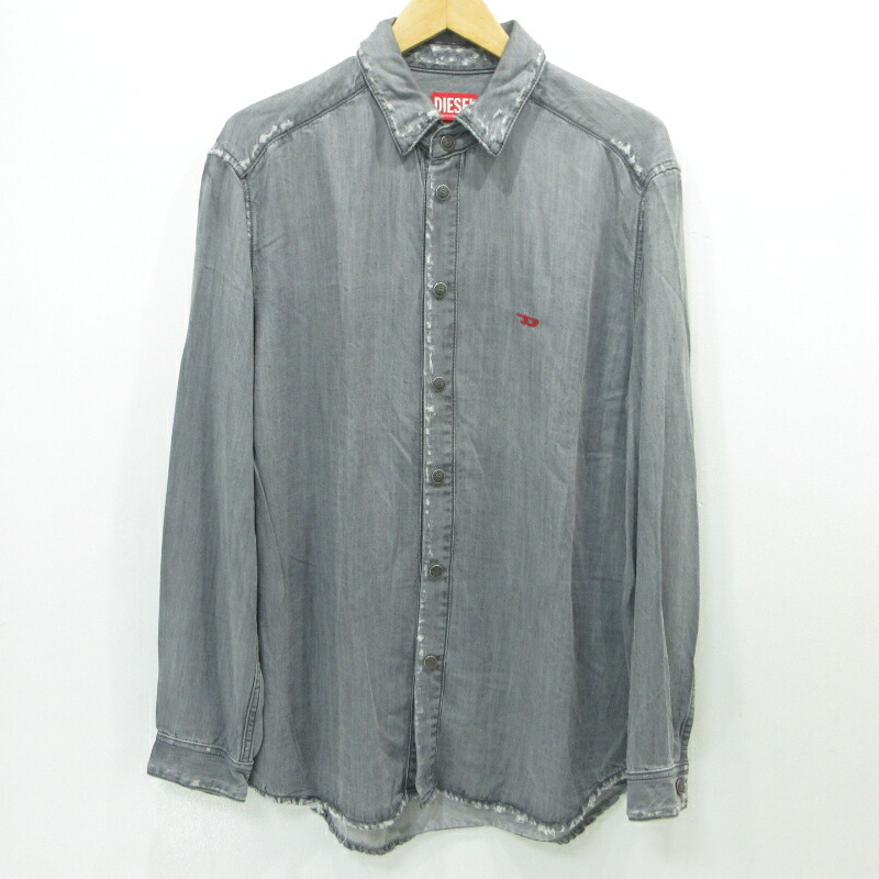 【中古】DIESEL | ディーゼル D-SIMPLY 長袖ジーンズティーシャツ 薄墨色 大いさ：S【三重中央局】