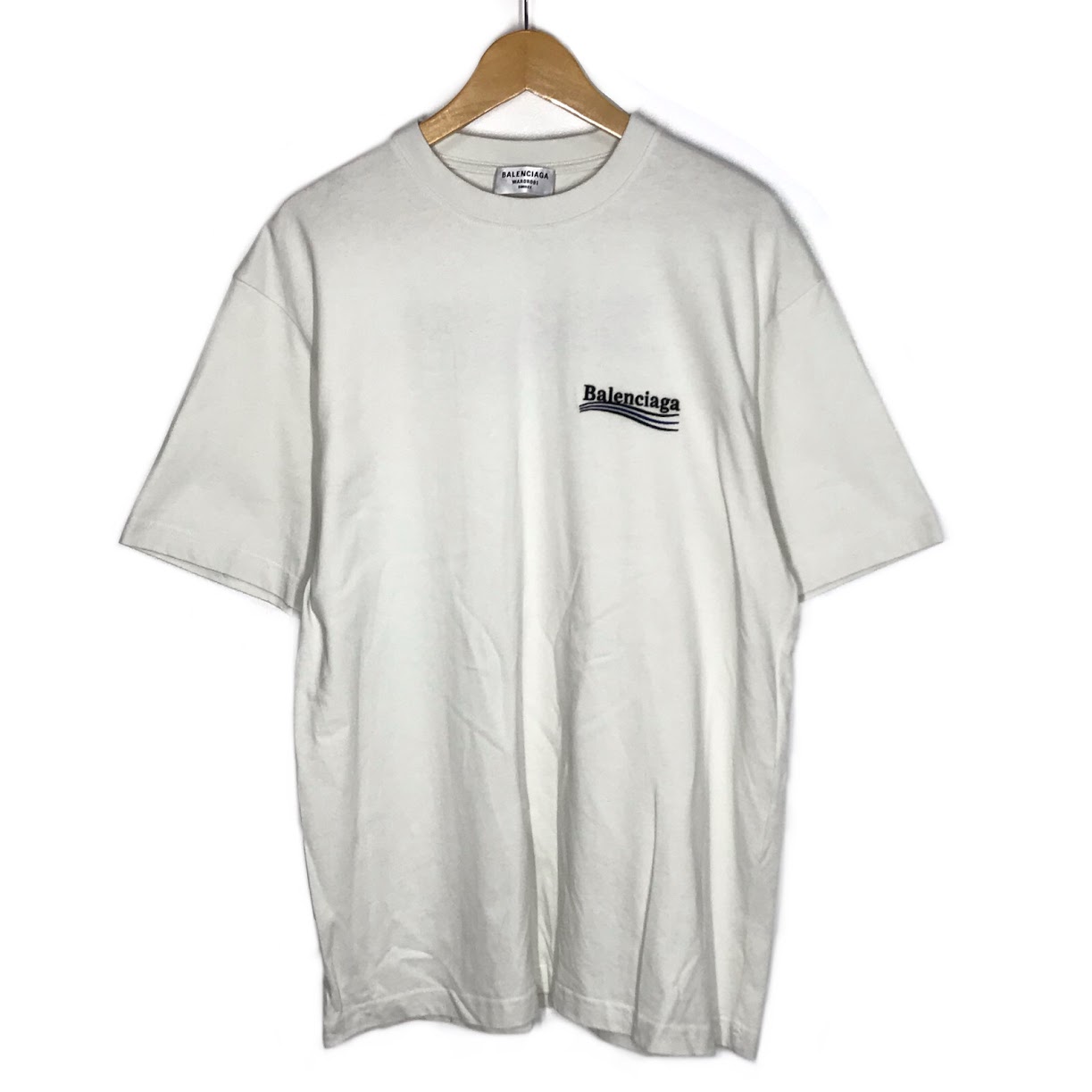 【中古】BALENCIAGA | バレンシアガ 社会的運動ロゴタイプ 半袖Ｔシャツ 641655 TKVJ1 白いこと系 大きさ：XS【倉吉店】