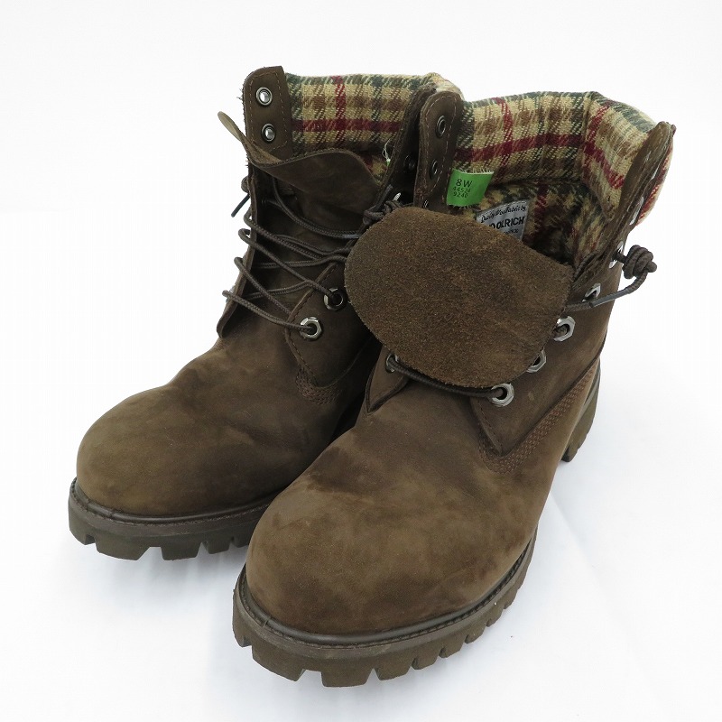 【中古】Timberland | ティンバーランド 6-Inch Premium Woolrich Boot ブーツ 44524 赤銅色 26糎【瀬戸大橋店】
