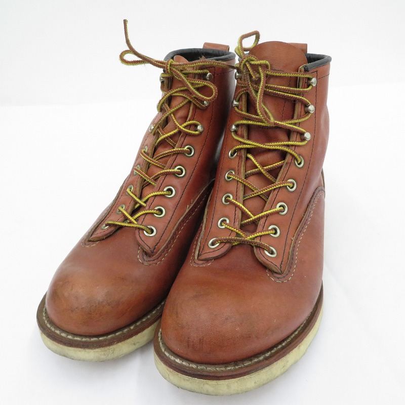 【中古】RED WING | レッドウィング 6'LINEMAN BOOTS ブーツ 2924 ブラウン 26cm【瀬戸大橋店】|お宝市番館