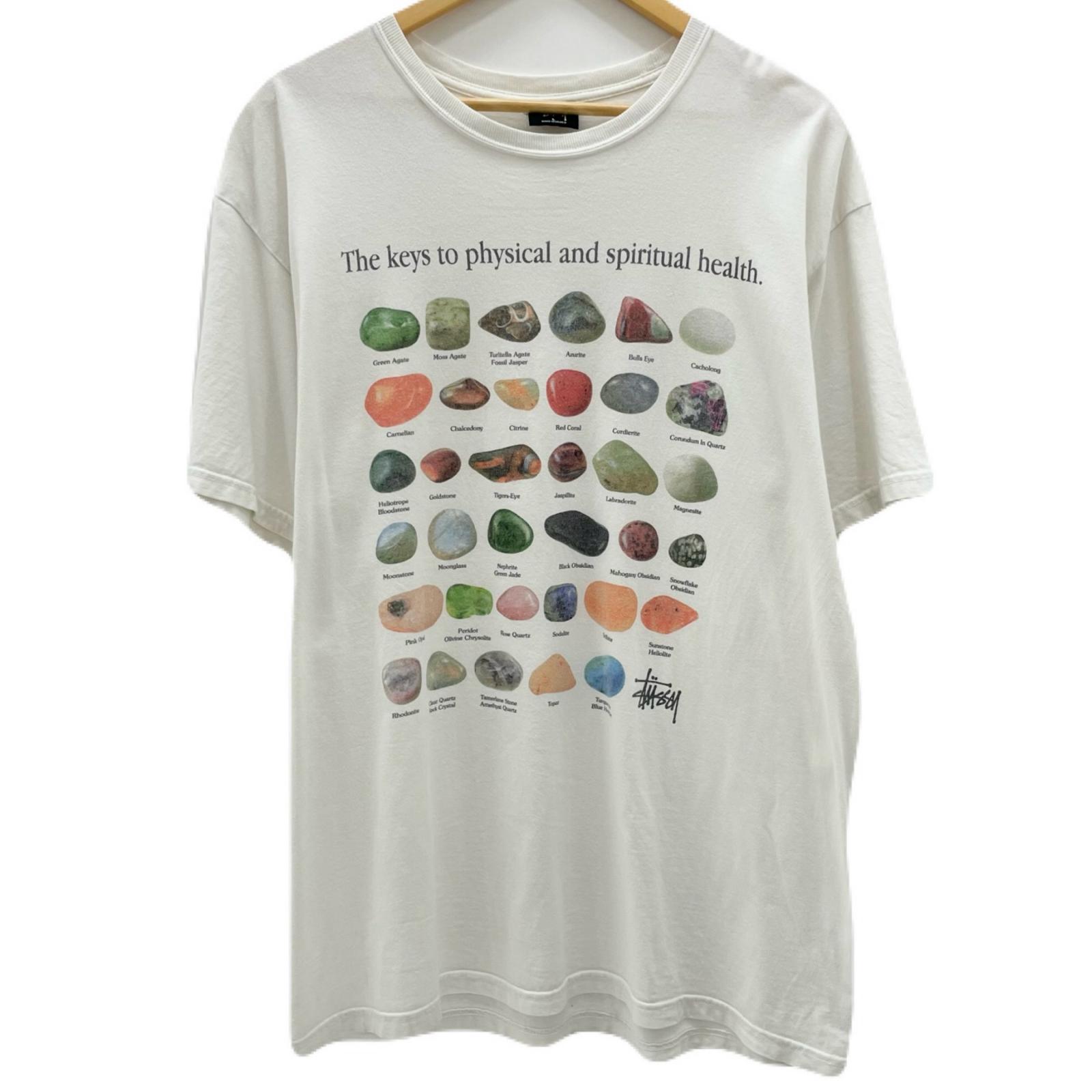 【中古】STUSSY | ステューシー STONES PIGMENT DYED TEE 半袖Ｔシャツ ホワイト サイズ：L【尾張小牧店】｜お宝市番館 11,248円
