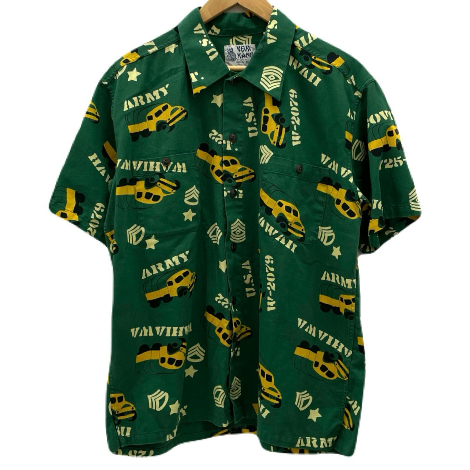 【中古】SUN SURF | サンサーフ 総柄 半袖アロハシャツ SS39029 緑であること 大きさ：L【尾張小牧店】