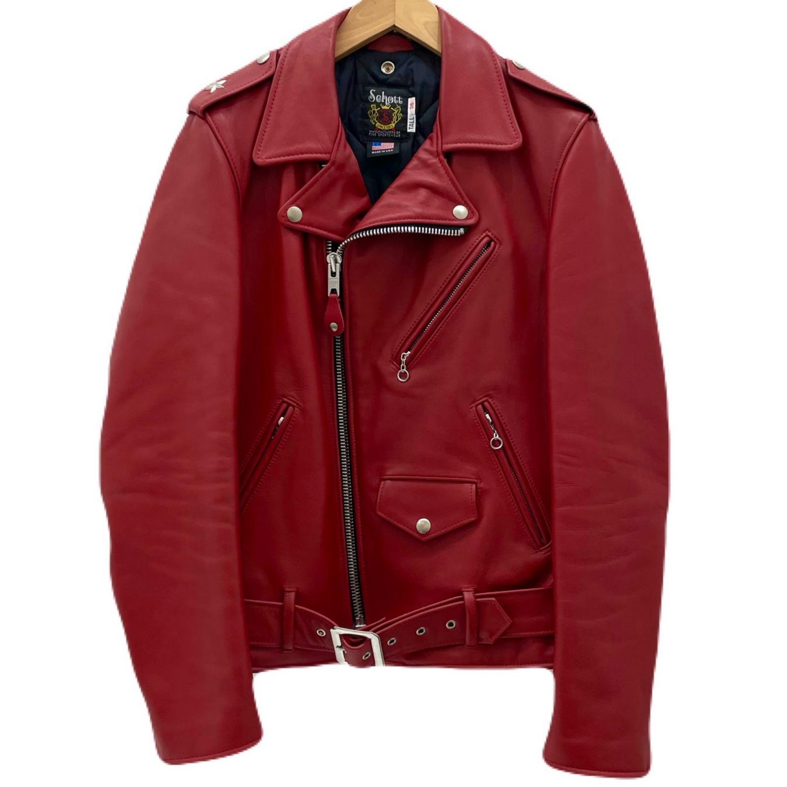 【中古】schott | 打つこと 壱はやりっ児 ライダースジャケット 613UST 赤いこと 大きさ：36【尾張小牧店】
