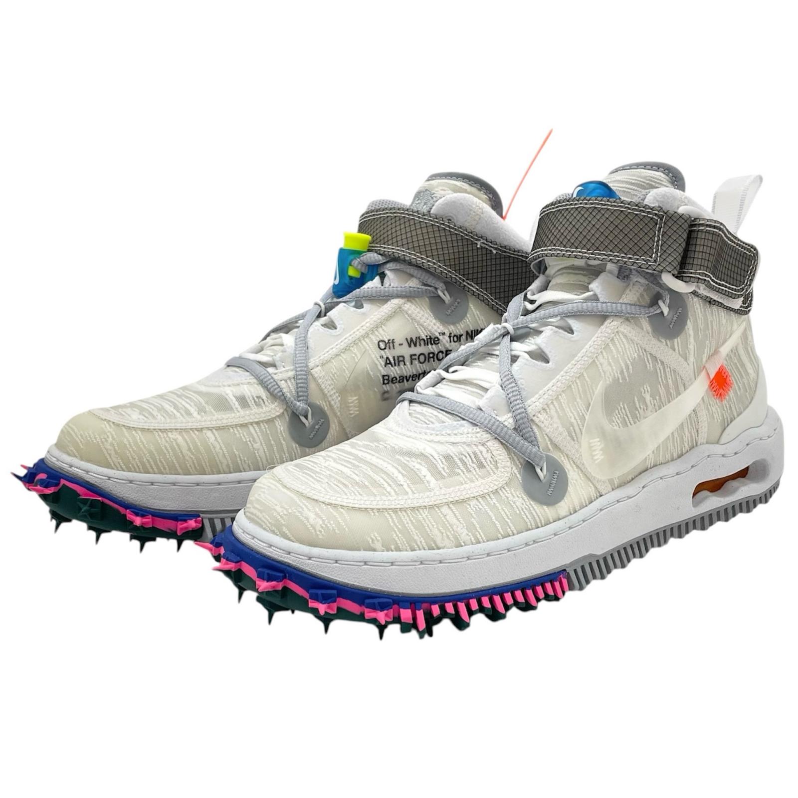 【中古】NIKE×Off-White | ナイキ×オフホワイト Air Force 1 Mid "White"/エアフォース1 ミッド "ホワイト" スニーカー 靴 D06290-100 ホワイト 25.5cm【尾張小牧店】|お宝市番館