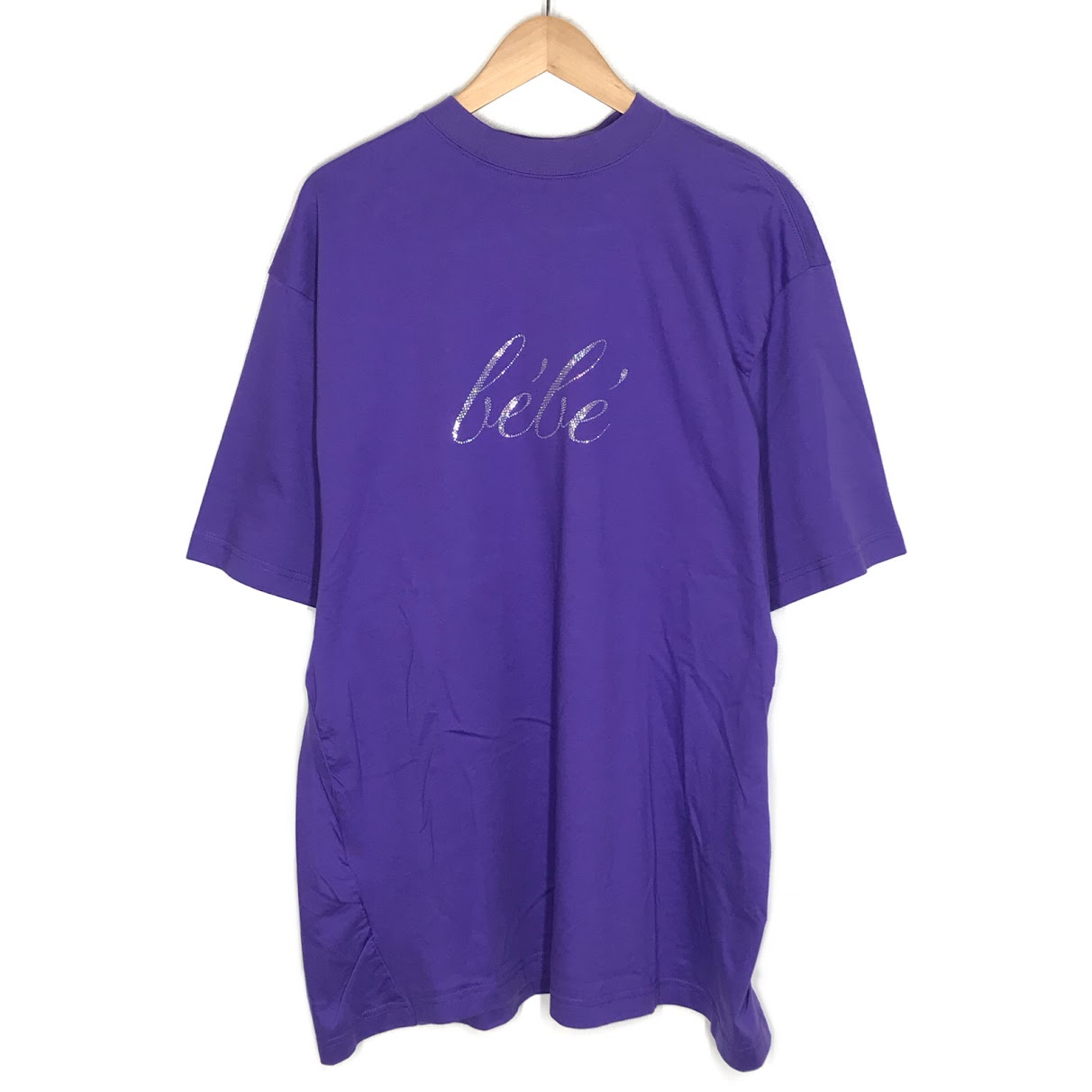 【中古】BALENCIAGA | バレンシアガ BEBE 伝達ルート石ころ 半袖Ｔシャツ 681314 TLVH4 パープル 大きさ：2【倉吉店】
