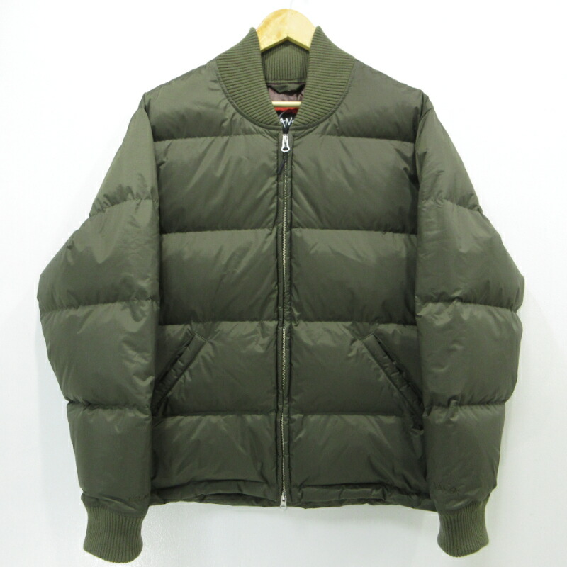 【中古】NANGA | ナンガ x atmos アトモス aurola-tex down jacket オーロラテックスダウンジャケット 23B107 オリーブ 大きさ：M【三重中央局】
