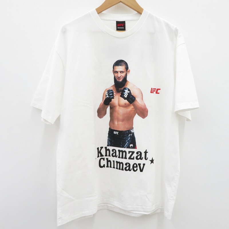 【中古】WACKOMARIA | ワコマリア ×UFC WASHED HEAVY WEIGHT CREW NECK T-SHIRT 半袖Ｔシャツ UFC-WM-WT03 白いこと 大きさ：L【瀬戸大橋店】