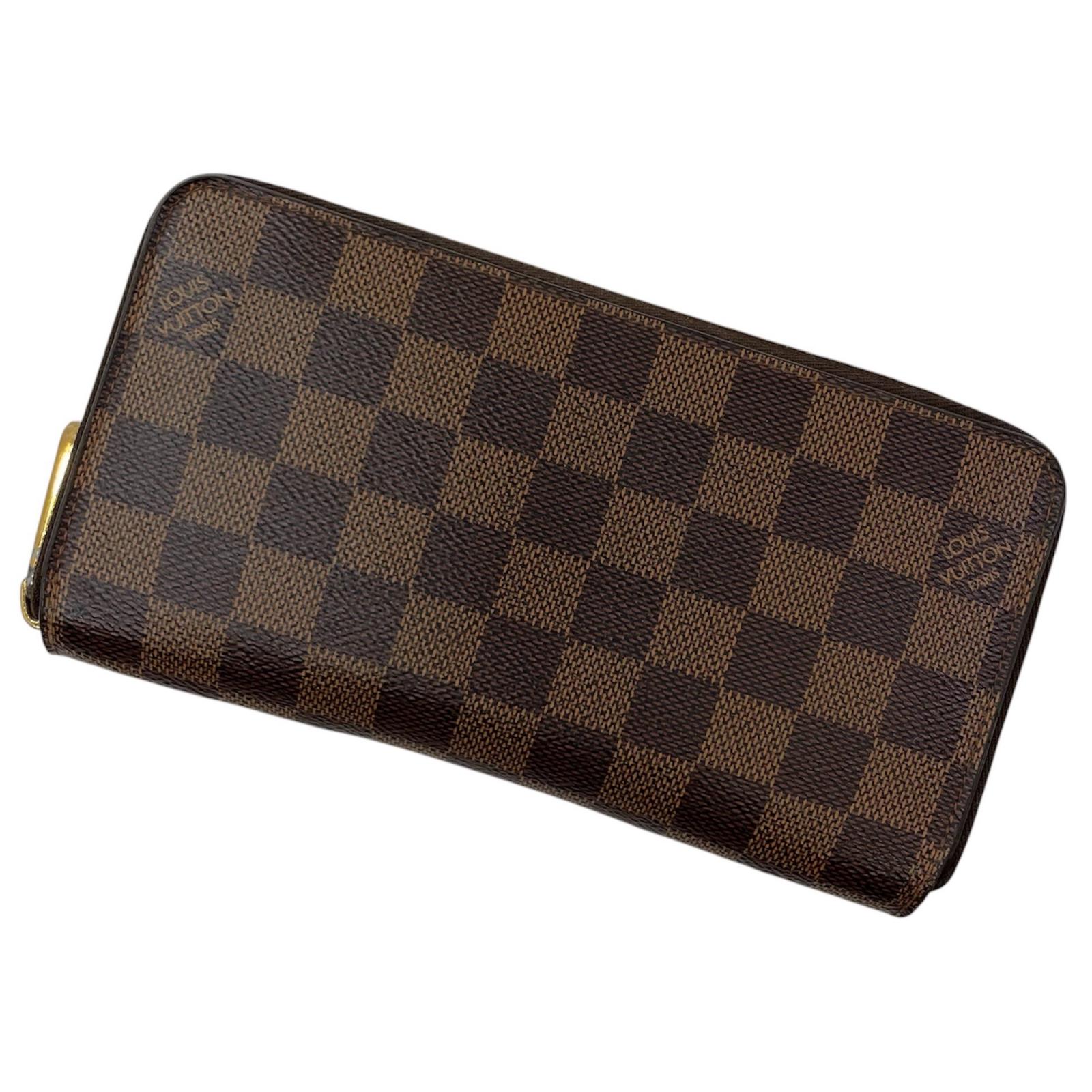 【中古】LOUIS VUITTON | ルイ・ヴィトン ジッピーウォレット ダミエ ラウンドジッパー長紙入れ N41661 赤銅色【尾張小牧店】