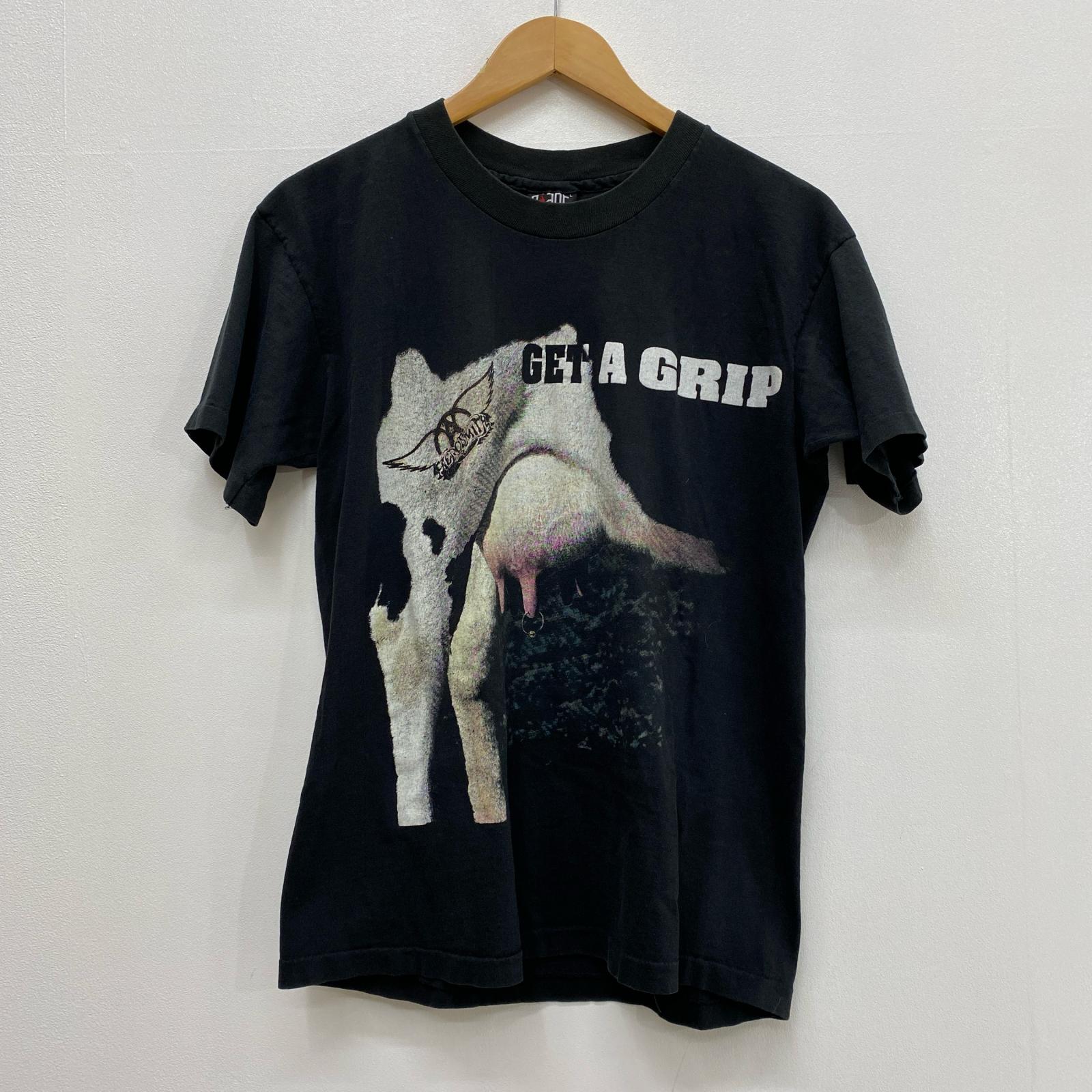 【中古】 aero smith:get a grip giant 半袖Ｔシャツ 黒いこと 大きさ：L【加古川店】