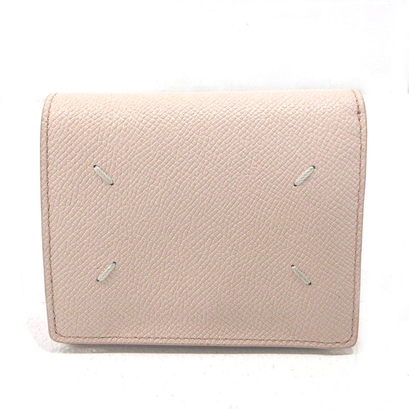 【中古】Maison Margiela | メゾンマルジェラ 4編み目 二つ折り札入れ sa3ui0007 ペールピンク【三重中央局】