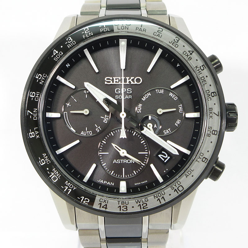 【中古】SEIKO | セイコー SBXC011 ASTRON アストロン 5X続きもの デュアルひと休み ウオッチ 多針アナログ見せびらかす GPSソーラー時辰儀 黒いこと×薄墨色×しろがね色【三重中央局】