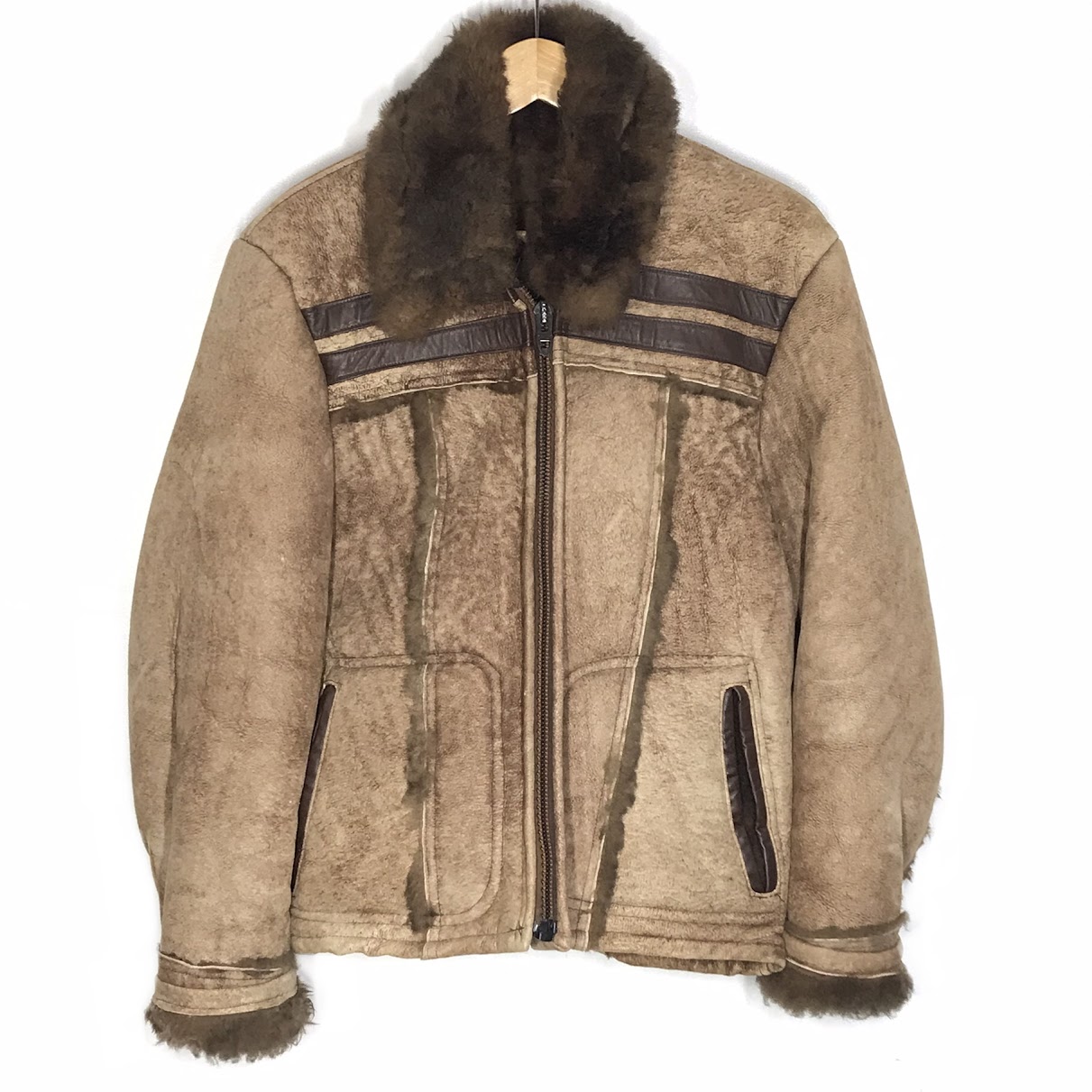 【中古】 USA製 COOPER LEATHER BOA JACKET なめし革上衣 なめし革 赤銅色 大きさ：40【倉吉店】