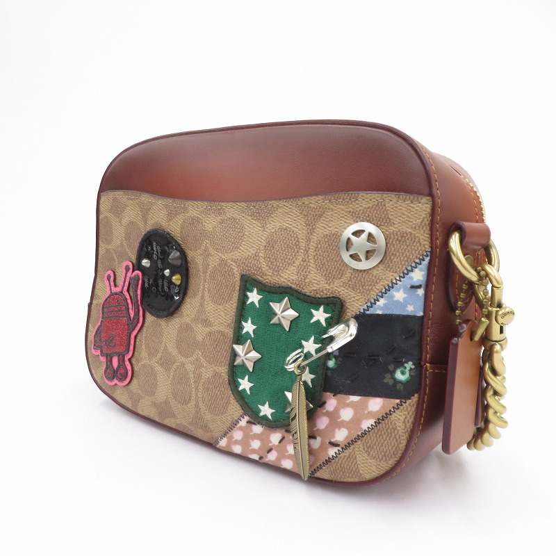 【中古】COACH | コーチ職  × キースへ輪っか 写真機御徒面子 書き判 ショルダーバッグ マルチ色つや【瀬戸大橋店】