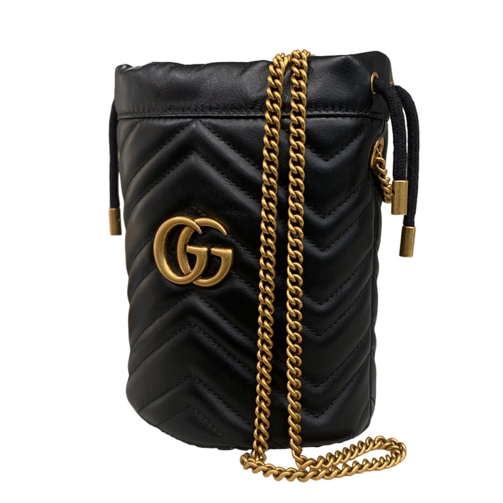 【中古】GUCCI | グッチ スモール 井戸釣瓶御徒面子 ショルダーバッグ 黒いこと【瀬戸大橋店】