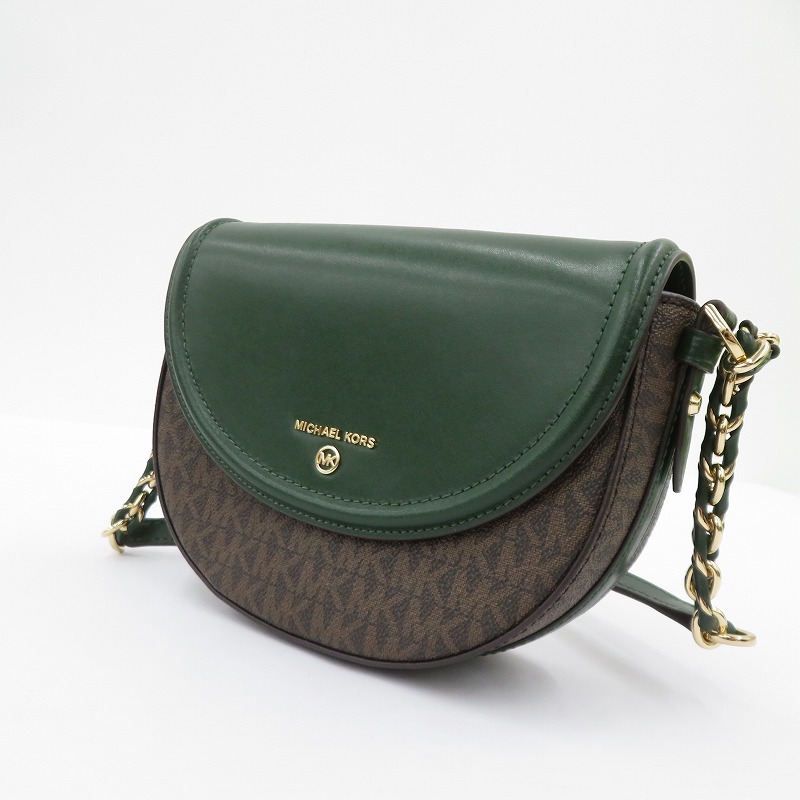 【中古】Michael Kors | マイケル教科課程 ショルダーバッグ 32T0GT9C6B 緑であること【瀬戸大橋店】