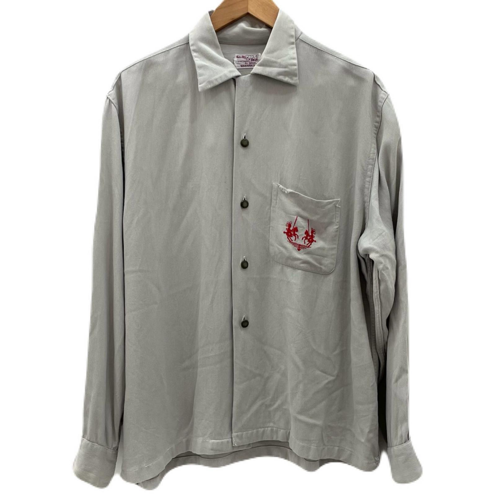 【中古】VINTAGE | ビンテージ　40's～ HILL'N DALE 長袖シャツ グレー サイズ：L【尾張小牧店】｜お宝市番館 15,048円
