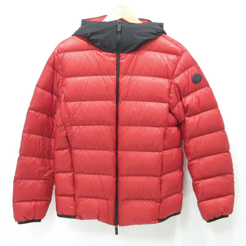 【中古】MONCLER | モンク線路 PROVINS プロヴァン ロゴワッペンダウンジャケット G10911A12300 赤いこと 大きさ：2【三重中央局】