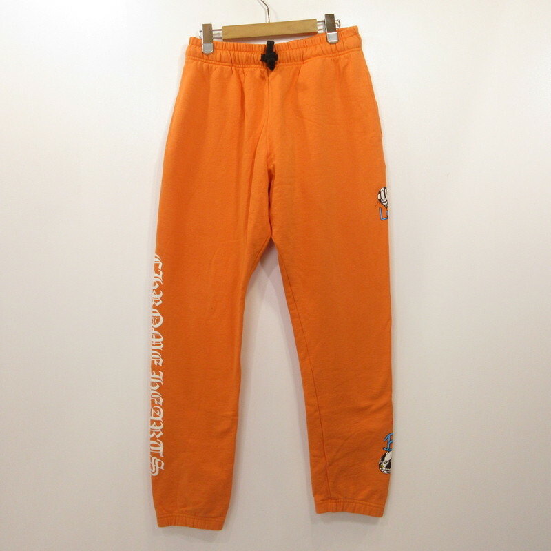 【中古】CHROME HEARTS | クロムハーツ×MATTY BOY  Link \u0026 Build Sweatpants 国内置き目品 ズボン下 オレンジ色 大きさ：L【姫路東店】