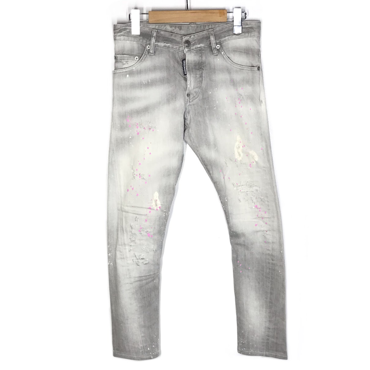 【中古】DSQUARED2 | ディースクエアード 絵の具産業ジーンズ ジーンズズボン下 S71天使の都市0877 S30260 薄墨色 大きさ：42【倉吉店】