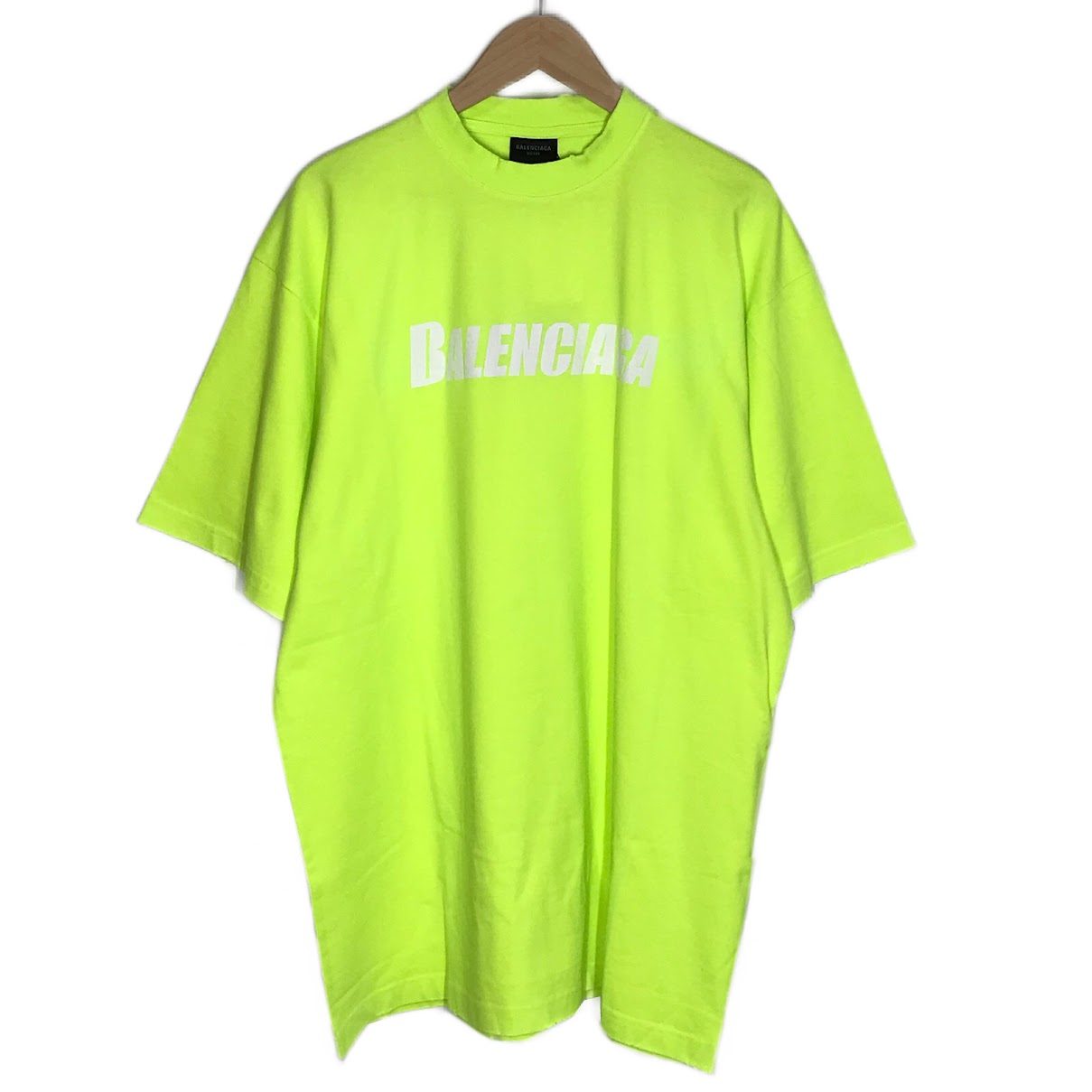 【中古】BALENCIAGA | バレンシアガ CAPS ルーズフィット 半袖Ｔシャツ 651795 TNVL1 ネオン黄色 大きさ：XS【倉吉店】