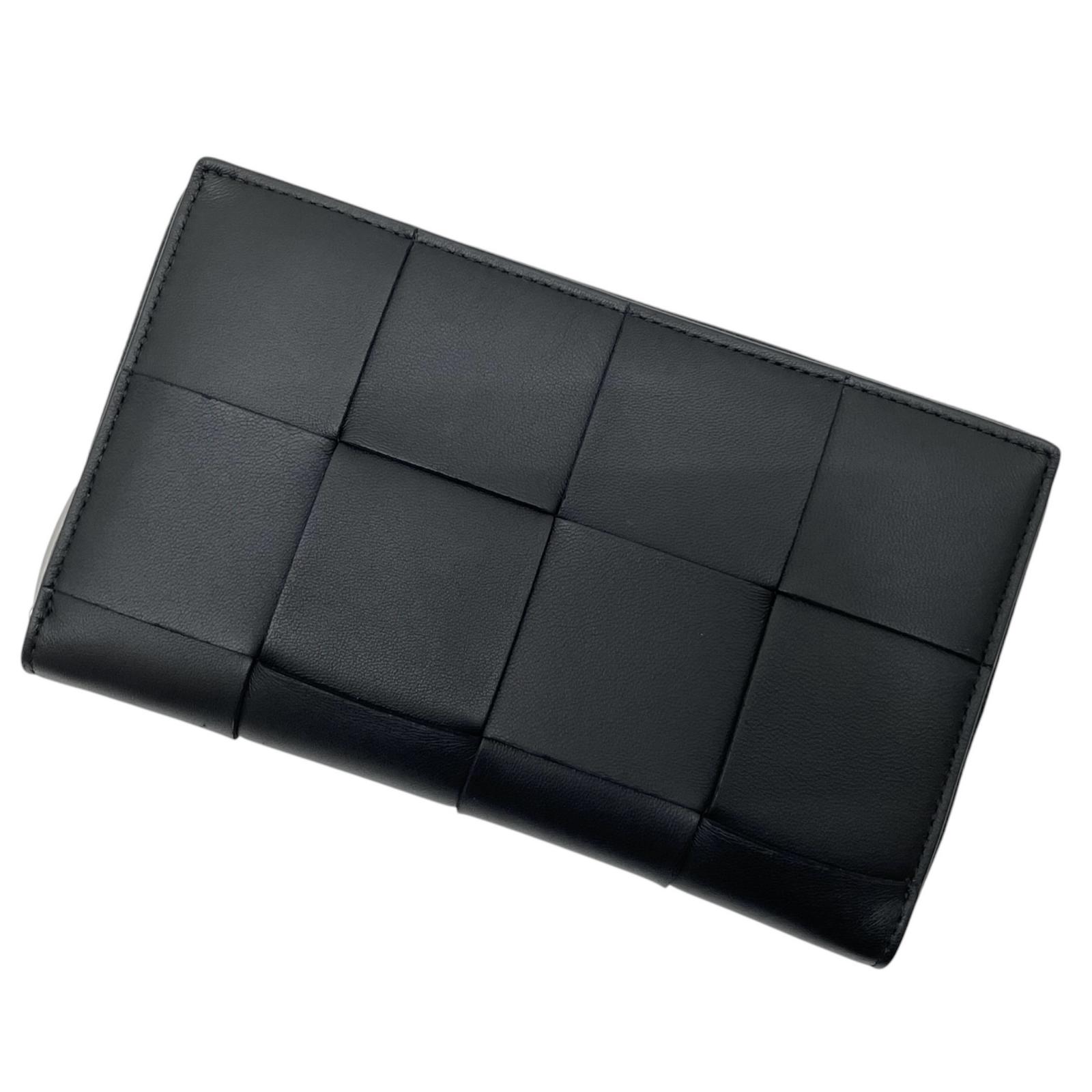 【中古】BOTTEGA VENETA | ボッテガヴェネタ カセット ラウンドファスナー長財布 ブラック【尾張小牧店】｜お宝市番館
